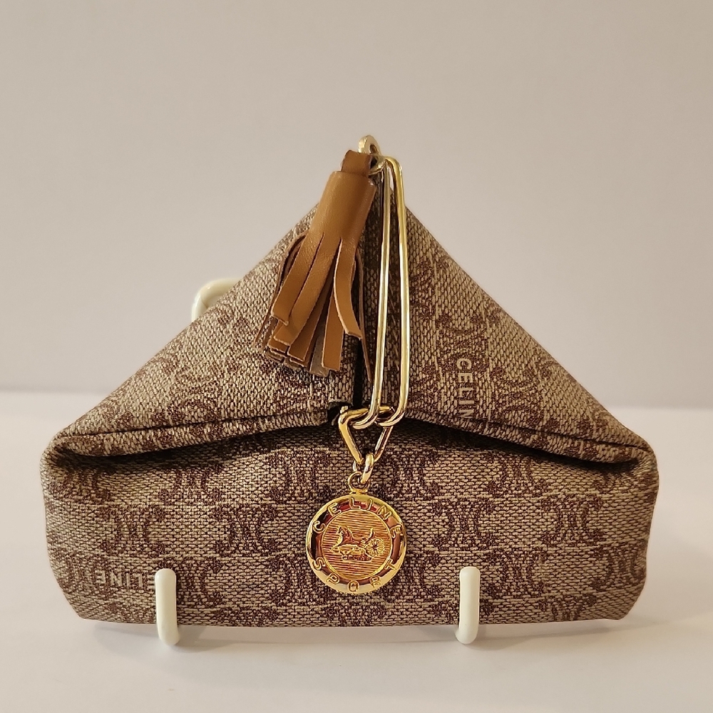 Celine Sport Macadam Brown/Tan Monogram Coin Case